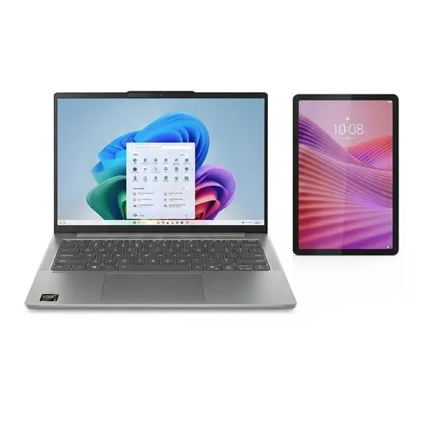 Notebook 14 P Ideapad Slim 5 83NJ0002BR Windows 11 Ryzen AI 5 + Tab Full HD 10.1P polegadas Android 14 ZAEH0151BR Octa-Core 64GB Lenovo Cinza