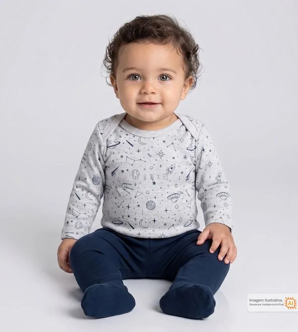 Conjunto Body Espacial Cinza - GG