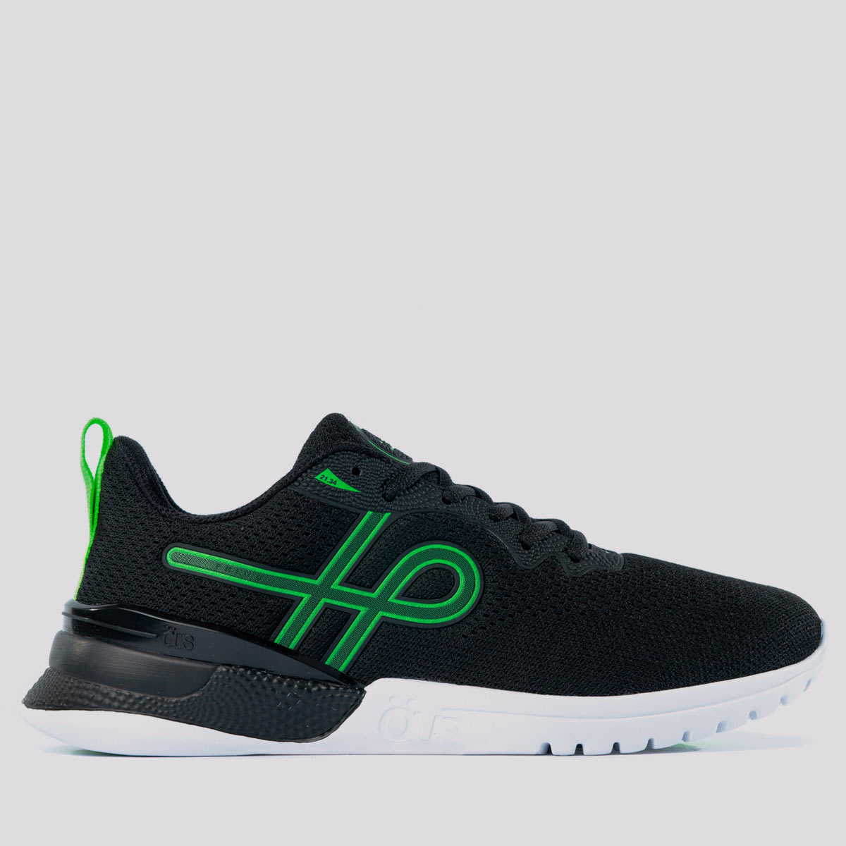 Tênis Ous Phibo 21 34 Oe Preto e Verde