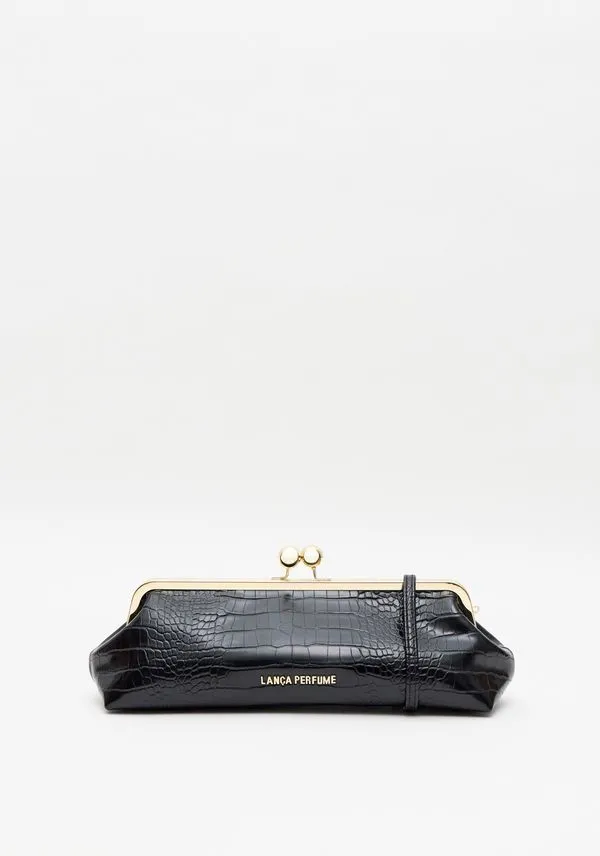 Bolsa Clutch Croco Preto U