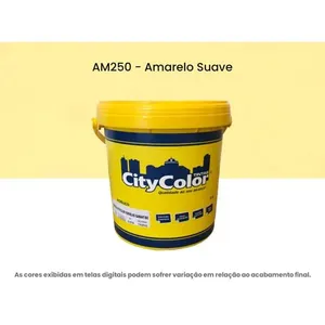 Tinta Acrílica Citycolor Econômica Fosco Amarelo Suave 3,6 Litros 064AM250 (MP)