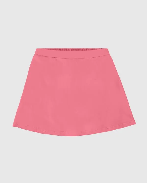 Saia Shorts Infantil Menina Cós Elástico Em Algodão Malwee Kids Rosa - 12