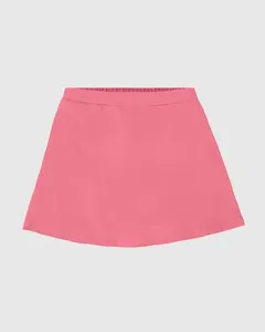 Saia Shorts Infantil Menina Cós Elástico Em Algodão Malwee Kids Rosa - 12