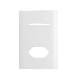 Placa 4x2 para 1 Interruptor Horizontal e 1 Tomada + Suporte Branco da Linha Novara - 1100/78 - DICOMPEL