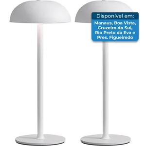 Luminária de Mesa Newsee com Braço Articulado Branca A-MBI