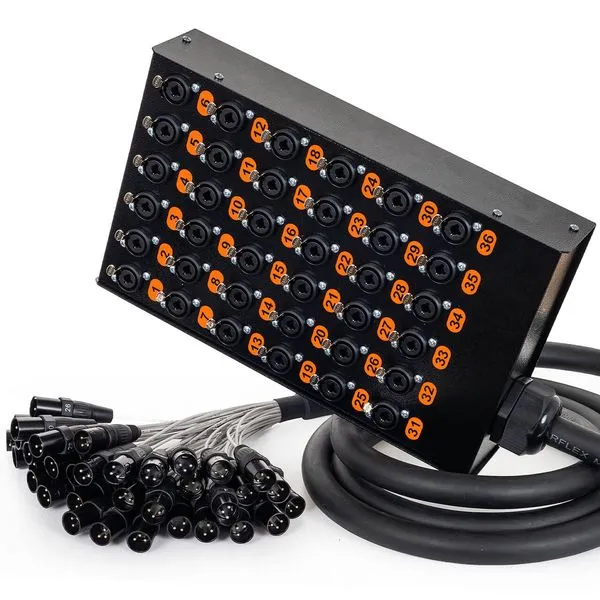 Medusa Combo 36 Vias Profissional com Conectores XLR Anilhados 17 metros