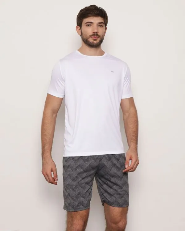 Camiseta Esportiva Masculina Gangster Manga Curta Branca G