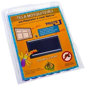 Tela Mosquiteiro com Velcro Poliéster 125X205CM Preta 400PROT.C Victoria Decor Tela Mosquiteiro com Velcro Poliéster 125X205CM Preta Victoria Decor