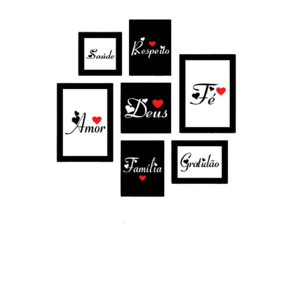 Placas mdf coração 7 un