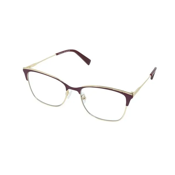 Armação de Óculos de Grau Hit, modelo 1 8016, cor Bordô com Dourado