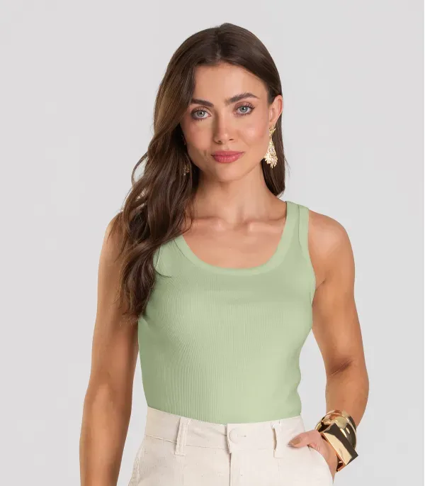 Regata Feminina Canelada Dianna Verde G