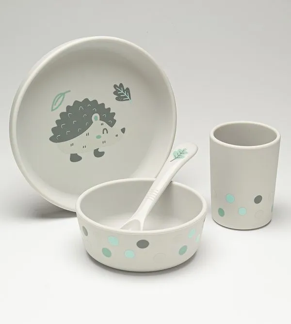 Kit Refeição em Silicone com 4 peças Floresta Twibex Floresta