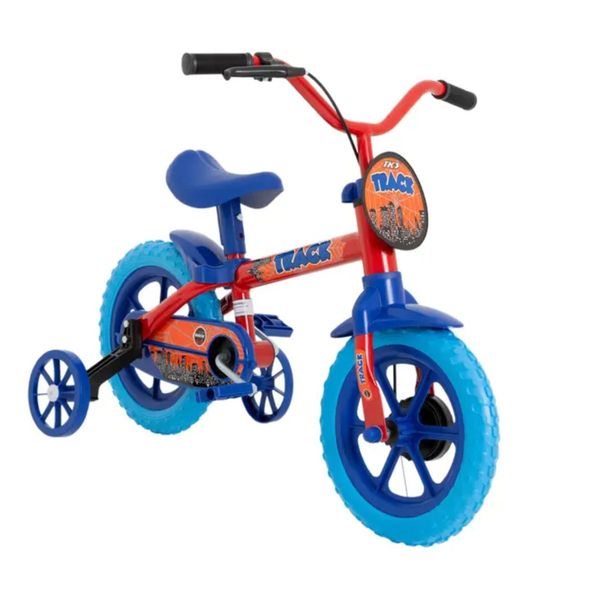 Bicicleta Infantil Track Aro 12 TK3 Arco Iris | Azul/Vermelho (S/V)