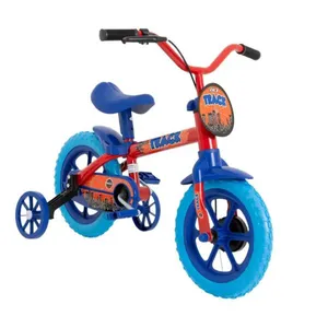 Bicicleta Track Aro 12 TK3 Arco Iris Bicicleta Infantil Track TK3 Arco-Íris Aro 12 com Rodinhas e Freio a Tambor | Azul/Vermelho (S/V)