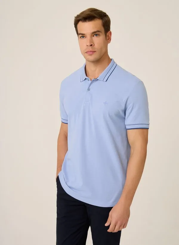 Polo Regular Fit Flex Textura Gola Dudalina Masculina M