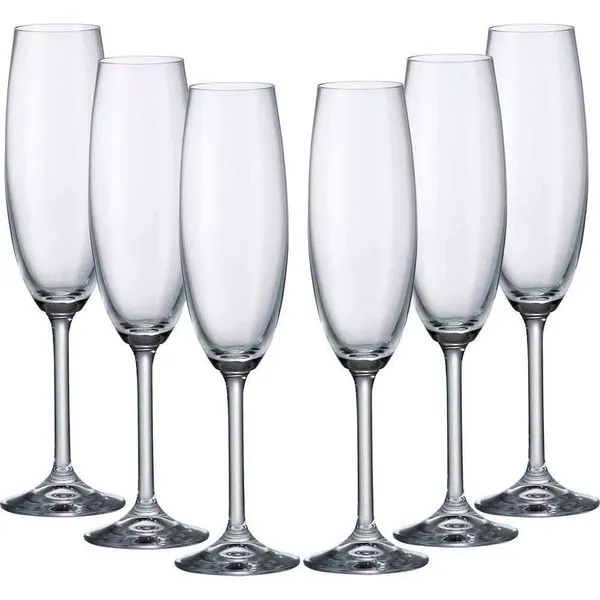 Conjunto 6 Taças Cristal Champagne 220ml 4S032220 - Hauskraft