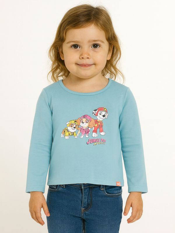 Camiseta Manga Longa Infantil Para Menina - VERDE 3