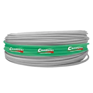 Cabo de Rede UTP CAT6 4P CMX 250MHz 100 Metros Condutti Cabo de Rede UTP CAT6 4P CMX 250MHz Cinza Condutti Caixa 100m