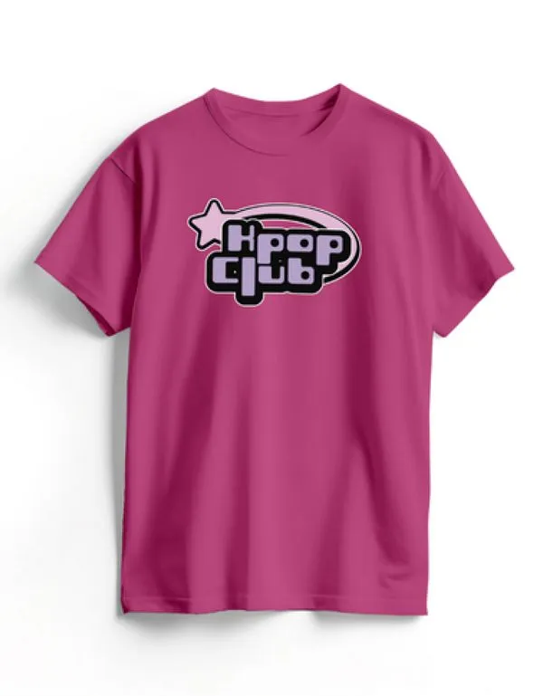 Camiseta Algodão Rosa K-Pop Club 6 / Rosa