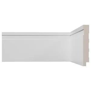 Rodapé Poliestireno Frisado Vinilforte 10x240x1,5cm Branco (MP)