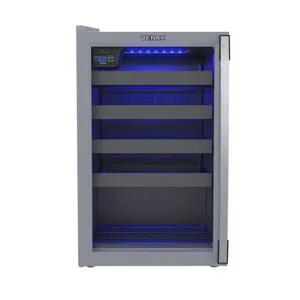 Adega de Vinhos Venax 24 Garrafas Piubella Cinza Porta Invertida 220v