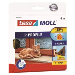 Fita Para Vedação De Portas-janelas 9mmx6m Altura 5mm Marrom Tesa Moll 05390