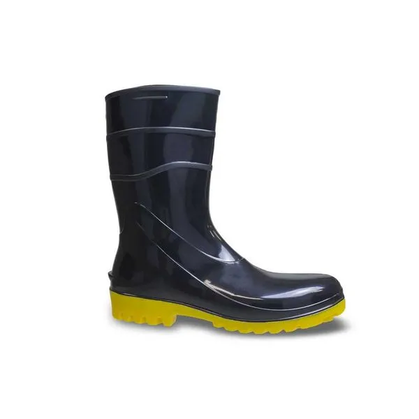 Bota de PVC Preta e Amarela Cano Curto AcquaFlex - Bracol 43