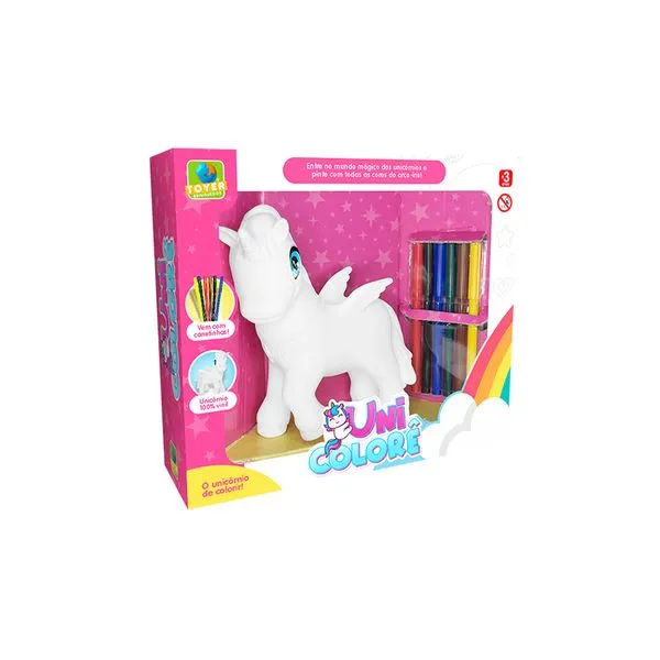 Unicórnio Colorê Com Canetinhas Ref.3133 Toyer Brinquedos