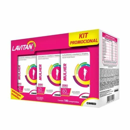 Lavitan Mais A-z Mulher 3 Unidades De 60 Comprimidos