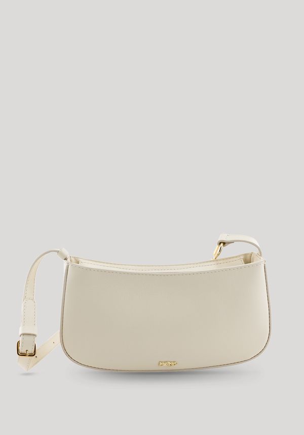 Bolsa Baguete Média em Couro Minimal CREME ANGORA U
