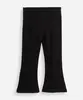 calça flare infantil nervura algodão preto 4