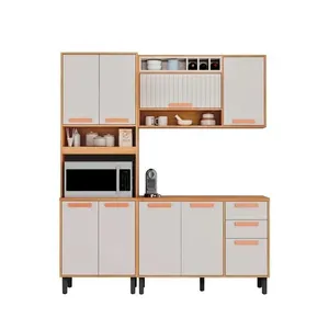 Cozinha Compacta 190cm Em Mdp Nápoles Off White Com Espaço | TatuAzul