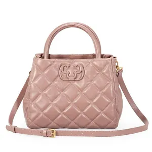 Bolsa Tote Matelassê Mocha Rose Couro