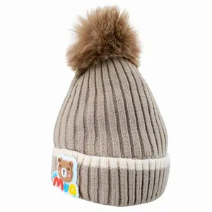 Touca Gorro Infantil Cinza Ursinho Tamanho único