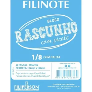 BLOCO PARA RASCUNHO C/PICOTE C/PAUTA 112X56 50FL
