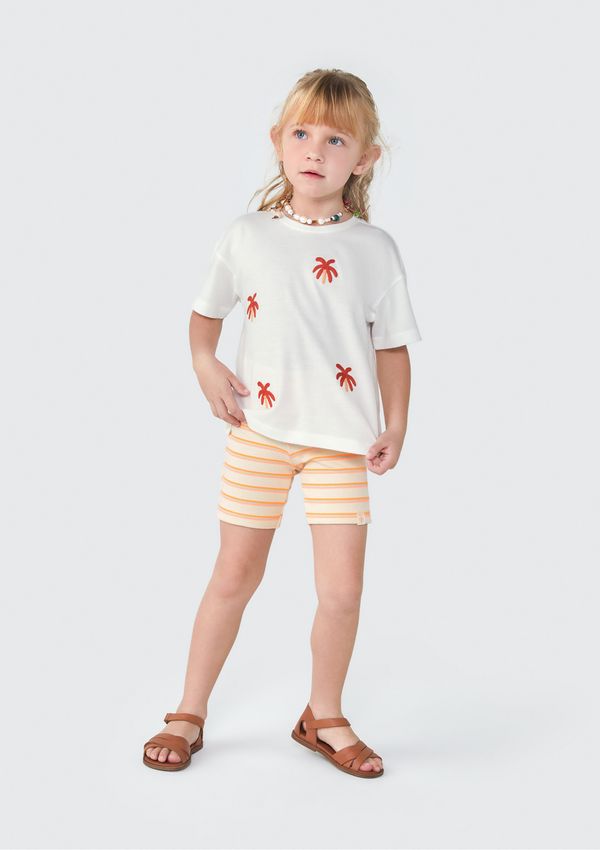 Bermuda Ciclista Infantil Menina Toddler - Laranja 002