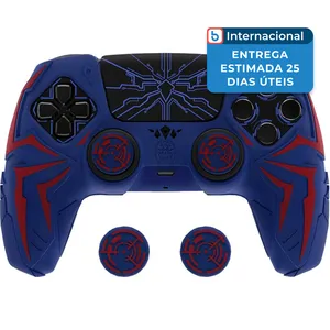 Capa para Controle PS5 Aranha Cibernética PlayVital Vermelho/Azul A-MBI