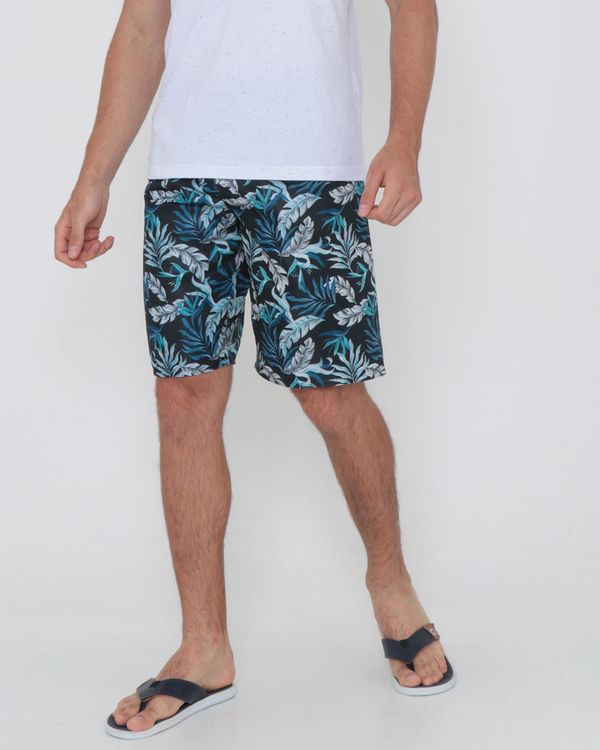 Bermuda Masculina Surf Estampa Floral Preta 40