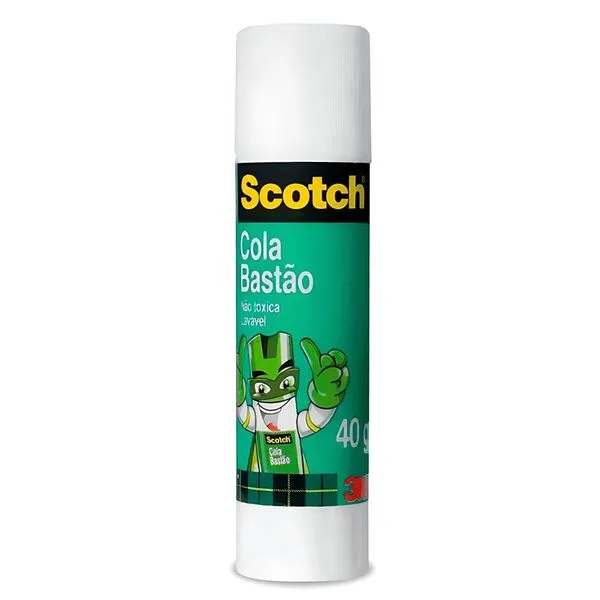Cola Bastão Escolar Prática HB004152565 com Aplicação Limpa e Prática, Colagem sem Rugas, Removível com Água e Sabão 40G Cola Bastão Escolar Prática HB004152565 com Aplicação Limpa e Prática, Colagem sem Rugas 40G