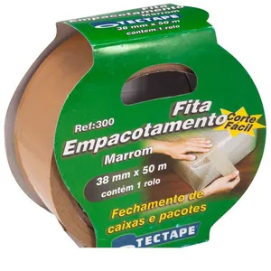 Fita adesiva Empacto 300 38mm x 50 metros marrom Tectape