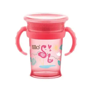 Copo De Treinamento Lillo 360° Com Alça Rosa 207ml 8+ Meses 1 Unidade