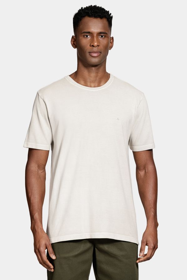 Camiseta Manga Curta Piquet Lavado Bege - G