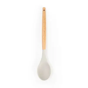 Colher De Silicone Com Cabo De Madeira Mozcada