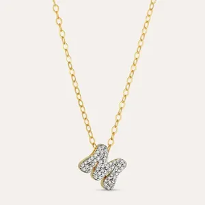 Colar Pingente Inicial Banho De Ouro 18k Letras F