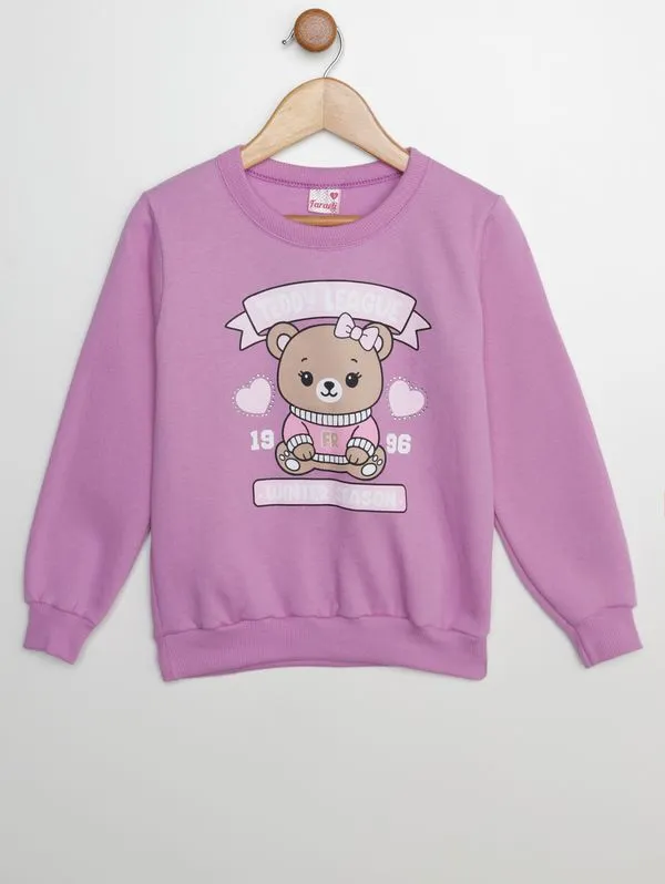 Moletom Estampada Infantil Para Menina - LILAS 4