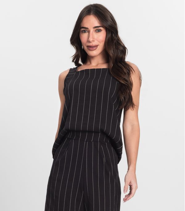 Regata Feminina Decote Quadrado Endless Preto G
