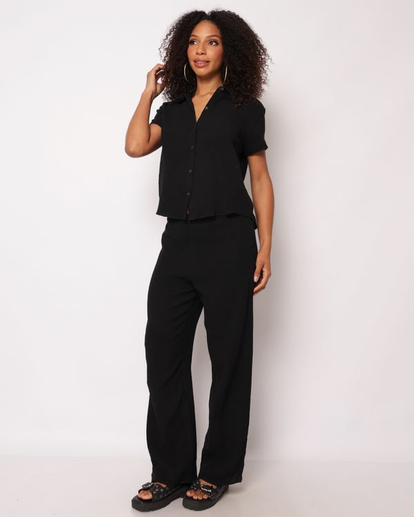 Calça Feminina Reta Algodão Berry & Co. Preta G