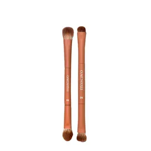 Kit Mascavo Pro Series Pincel de Maquiagem Duplo para Sombra + Multifuncional Rosto Kit