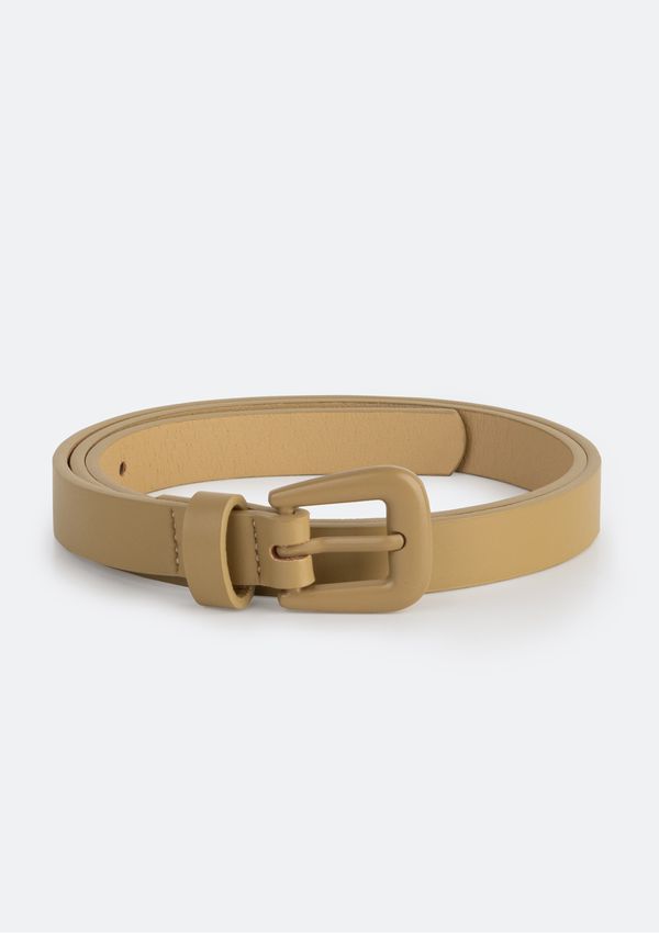 Cinto Feminino Fino Com Fivela De Metal - Bege G