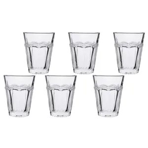 Jogo de Copos Rendinha Casa Ambiente, 06 Peças, 270ml, Transparente - COVI081